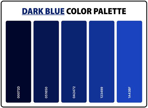 color chart dark blue.